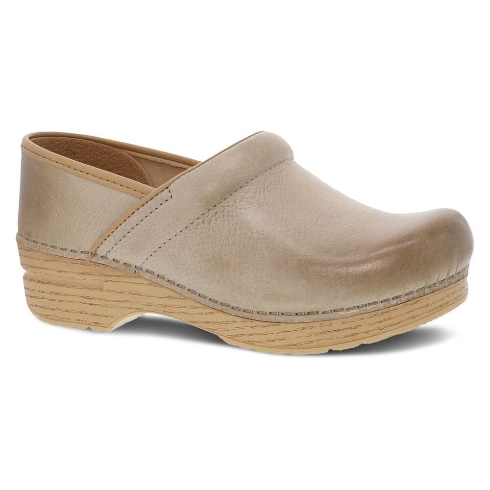 NEW Dansko Professional Clog in Milled Burnished Sand NIB Boho Chic, Casual